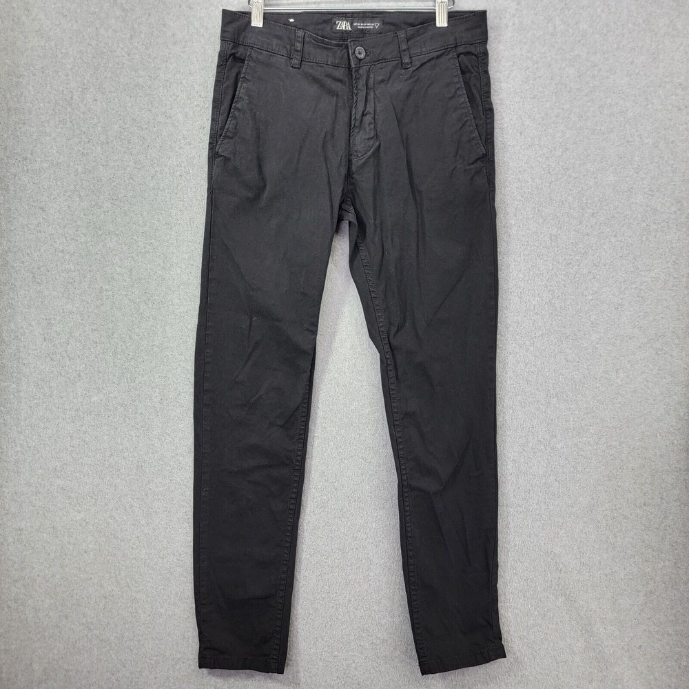 Zara Man Pants Size 30 Black A Straight Leg Mens Jeans